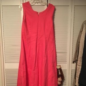 Maxi Dress Denim Fuchsia Pink Size 12 Cotton Blend